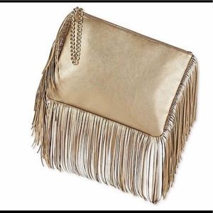 Britney Spears Metallic Gold Fringe Bag.